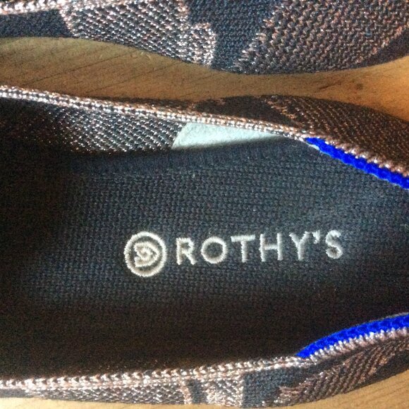 Rothy's The Loafer Golden Metallic Slip On Round Toe Flat Shoe Kids Size 3 - Picture 3 of 7